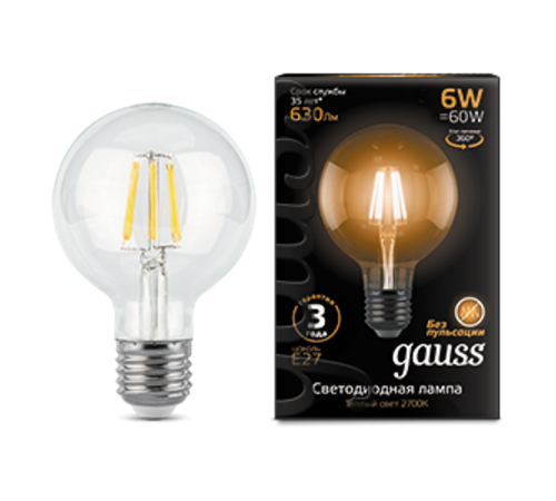 Лампа светодиодная LED 6Вт E27 220В 2700К  105802106  Gauss
