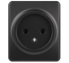 Розетка Эксперт 11-2201-05 2P IP20 16A-250В ОУ Антрацит  Б0062992  ЭРА