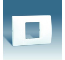 Simon 27 Рамка с суппортом на 1 широкий или 2 узких модуля, без лапок, дюропласт, 123х85мм, слоновая кость  27612-62  Simon