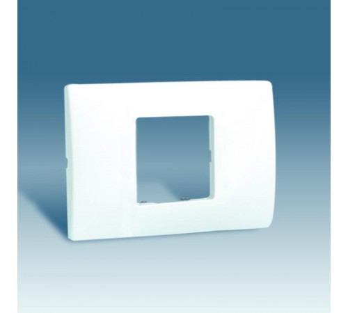 Simon 27 Рамка с суппортом на 1 широкий или 2 узких модуля, без лапок, дюропласт, 123х85мм, белый  27612-65  Simon