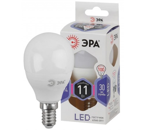 Лампа светодиодная LED P45-11W-860-E14  Б0032990  ЭРА