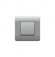 Выключатель 1-клавишный без фиксации, 10А, серебряный(NEW3-E)  431401  CHINT