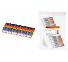 Маркеры наборные - комплект цифр ("0"-"9") 6  мм2 (100 шт.)   SQ0534-0064  TDM