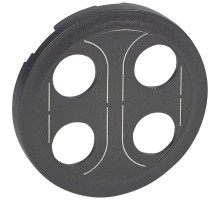 Celiane Графит Накладка аудиорозетки Banana 4х   067874  Legrand