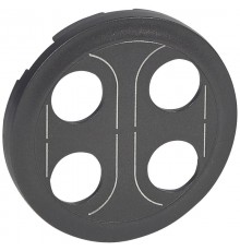 Celiane Графит Накладка аудиорозетки Banana 4х   067874  Legrand