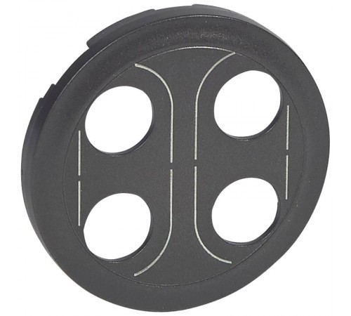 Celiane Графит Накладка аудиорозетки Banana 4х   067874  Legrand