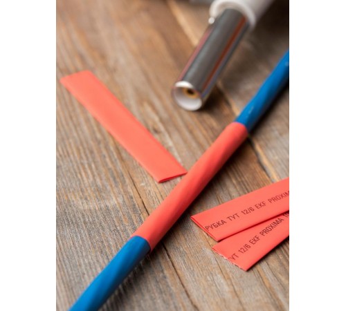 Термоусаживаемая трубка ТУТ нг 12/6 красная EKF PROxima  tut-12-r  EKF