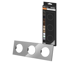 Рамка тройная платина, стекло, "Байкал"   SQ1819-0304  TDM