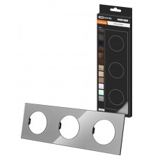 Рамка тройная платина, стекло, "Байкал"   SQ1819-0304  TDM