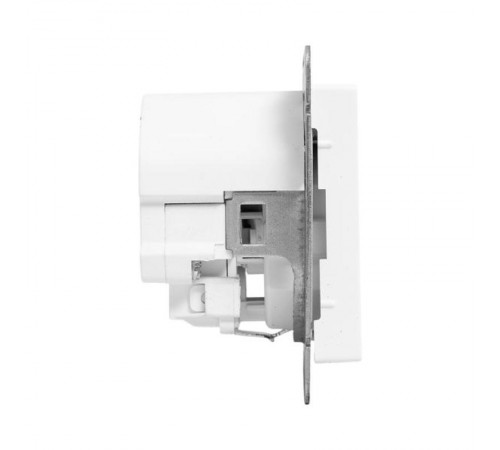 Механизм розетки с USB-C - 2шт, 16А, с заземлением, со шторками, белый Эпика EKF  UP1-SOW-111-2USBC  EKF