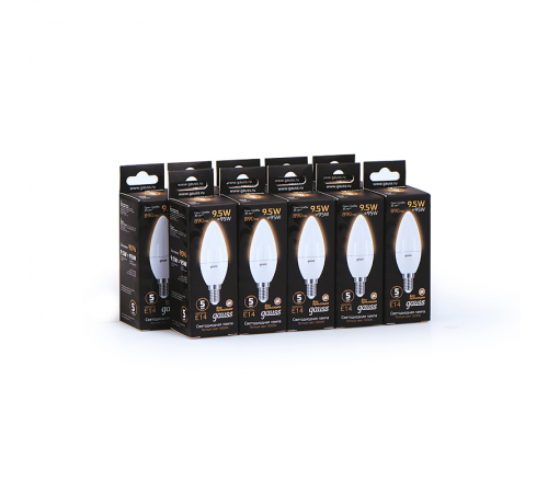 Лампа светодиодная LED 9.5Вт E14 220В 3000К Candle (свеча)  103101110  Gauss