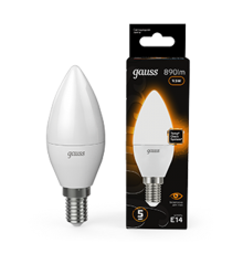 Лампа светодиодная LED 9.5Вт E14 220В 3000К Candle (свеча)  103101110  Gauss