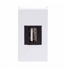 USB 2.0 розетка, Viva, белая, 1 мод.  42018  DKC