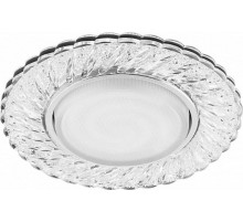 Светильник потолочный встраиваемый под лампу GX53 CD4021 20LED*2835 SMD 4000K, 15W GX53, без лампы, прозрачный, хром  29474  FERON
