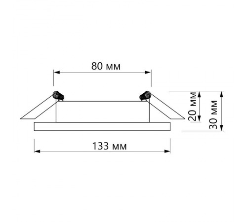 Светильник потолочный встраиваемый под лампу GX53 CD4021 20LED*2835 SMD 4000K, 15W GX53, без лампы, прозрачный, хром  29474  FERON