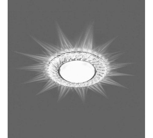 Светильник потолочный встраиваемый под лампу GX53 CD4021 20LED*2835 SMD 4000K, 15W GX53, без лампы, прозрачный, хром  29474  FERON
