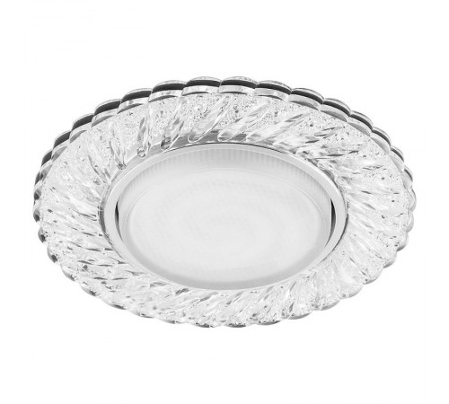 Светильник потолочный встраиваемый под лампу GX53 CD4021 20LED*2835 SMD 4000K, 15W GX53, без лампы, прозрачный, хром  29474  FERON