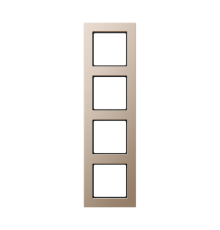 Рамка для вертикальной и горизонтальной установки, 4 поста; дюропласт; шампань; A CREATION  AC584CH  Jung