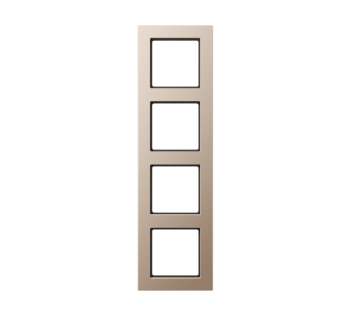 Рамка для вертикальной и горизонтальной установки, 4 поста; дюропласт; шампань; A CREATION  AC584CH  Jung