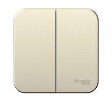 Blanca Молочный О/У с изолирующей пластиной Выключатель 2-клавишный 10А, 250B  BLNVA105012  SE