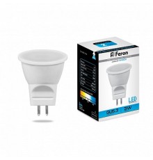 Лампа светодиодная LB-271 (3W) 230V G5.3 6400K MR11  25553  FERON