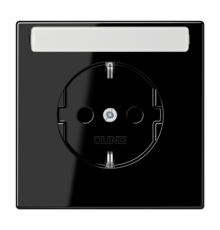 Штепсельная розетка SCHUKO 16A, 250V~ с полем для надписи; чёрная  LS1520NASW  Jung