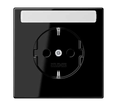 Штепсельная розетка SCHUKO 16A, 250V~ с полем для надписи; чёрная  LS1520NASW  Jung