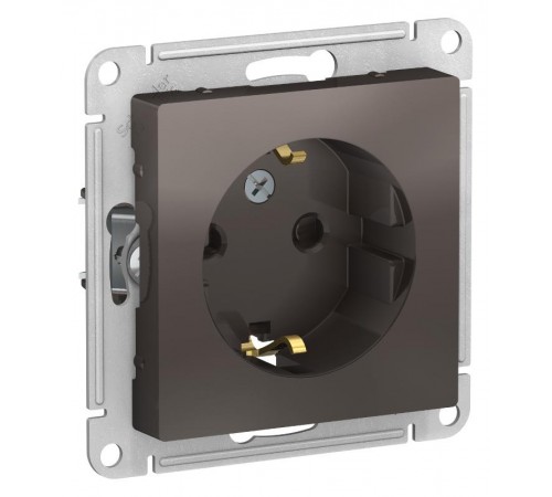 AtlasDesign Мокко Розетка с заземлением со шторками, 16А, механизм  ATN000645  SE