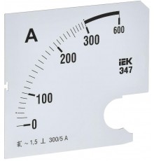 Шкала смен. для амперметра Э47 300/5А-1,5 96х96мм  IPA20D-SC-0300  IEK