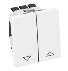 Выключатель для рольставней двухклавишный 1-полюс 10A 250В 1 модуль Modul45, 45х45мм белый  6120950  OBO Bettermann