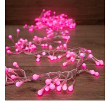 Гирлянда "Мишура LED"  3 м  прозрачный ПВХ, 288 диодов, цвет розовый  303-607  NEON-NIGHT