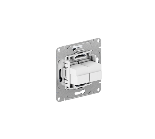 Механизм розетки RJ45 - 2шт, (cat5), алюминий Эпика EKF  UP1-SOA-2RJ45-5  EKF