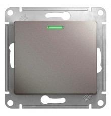 Glossa Платина Переключатель 1-клавишный с подсветкой, сх.6а,10AX  GSL001263  SE
