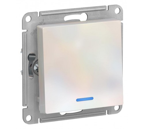 AtlasDesign Жемчуг Выключатель 1-клавишный с подсветкой, сх.1а, 10АХ, механизм  ATN000413  SE