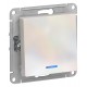 AtlasDesign Жемчуг Выключатель 1-клавишный с подсветкой, сх.1а, 10АХ, механизм  ATN000413  SE