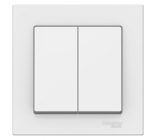 AtlasDesign Лотос Выключатель 2-клавишный, сх.5, 10АХ, в сборе  ATN001352  SE