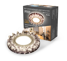 Светильник точечный встраиваемый Backlight BL035 Кругл. Черный/Кристалл/Хром, Gu5.3, LED 2700K  BL035  Gauss