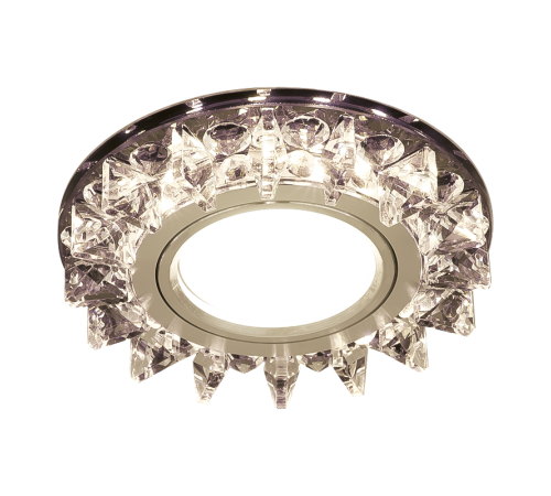 Светильник точечный встраиваемый Backlight BL035 Кругл. Черный/Кристалл/Хром, Gu5.3, LED 2700K  BL035  Gauss