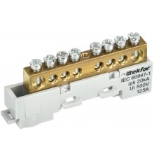 TEKFOR Шина L "фаза" неизолированная на универсальном держателе 8х12-8-Ср  TF-NN20-08-DL-K03  IEK