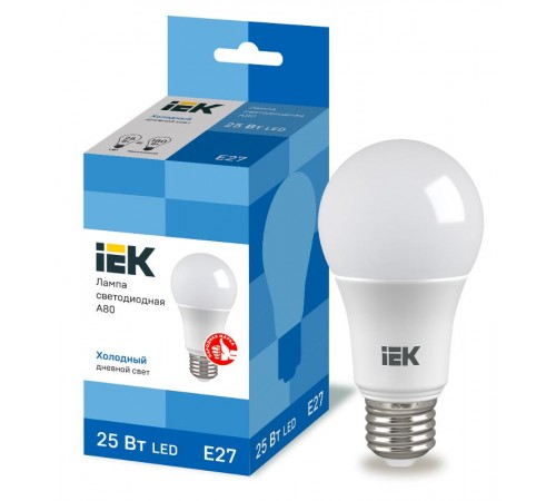 Лампа светодиодная LED A80 груша 25Вт 230В 6500К E27  LLE-A80-25-230-65-E27  IEK