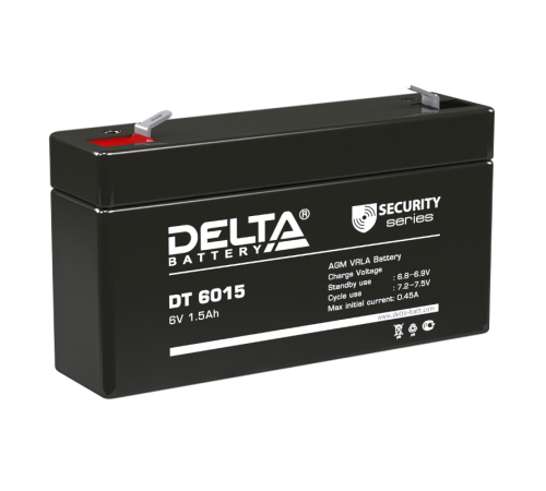 Аккумуляторная батарея ОПС серии DT 6015 6В/1,5Ач  DT 6015  DELTA