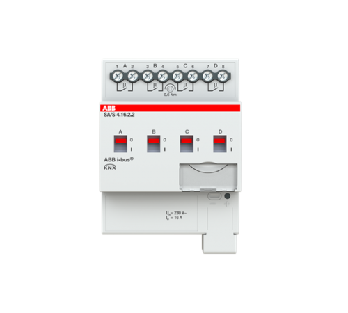 Релейный активатор SA/S4.16.2.2, 4-канальный, 16А, MDRC  2CDG110262R0011  ABB