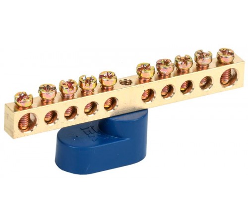 Шина N ноль на одном угловом изоляторе ШНИ-6х9-10-У1-С  YNN10-69-10C1-K07  IEK