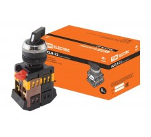 Переключатель АLСLR-22 черный на 3 фиксир.положения I-O-II 1з+1р   SQ0703-0006  TDM