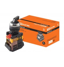 Переключатель АLСLR-22 черный на 3 фиксир.положения I-O-II 1з+1р   SQ0703-0006  TDM