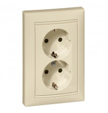 Valena Сл. кость Розетка 2-ая с/з с защитными шторками  774371  Legrand