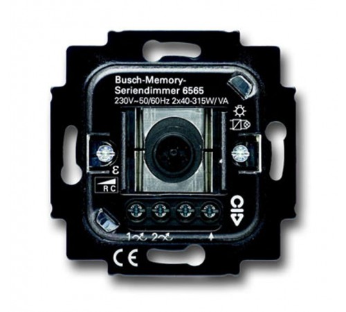 Механизм 2-канального клавишного светорегулятора, 2 х 40-315 Вт  6565-0-0057   2CKA006565A0057  ABB