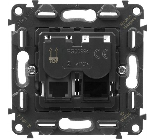 Valena Мех IN'MATIC Розетка 2-ая ТЛФ/комп RJ11/RJ45, Кат.6 UTP  753032  Legrand