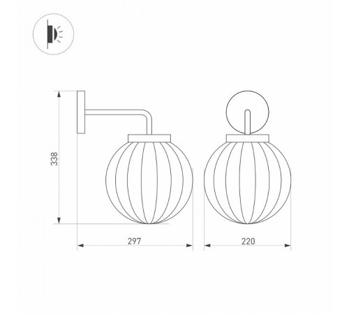 Светильник LGD-PEARL-WALL-7W Warm3000 (GR, 164 deg, 230V) (Arlight, IP65 Металл, 3 года)  029973  Arlight