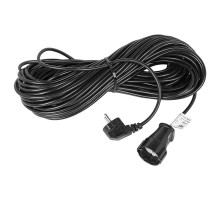 Удлинитель-шнур ПВС 3х0.75, 30 м, с/з, 6 А, 1300 Вт, IP44, черный (Сделано в России)  11-7091  REXANT